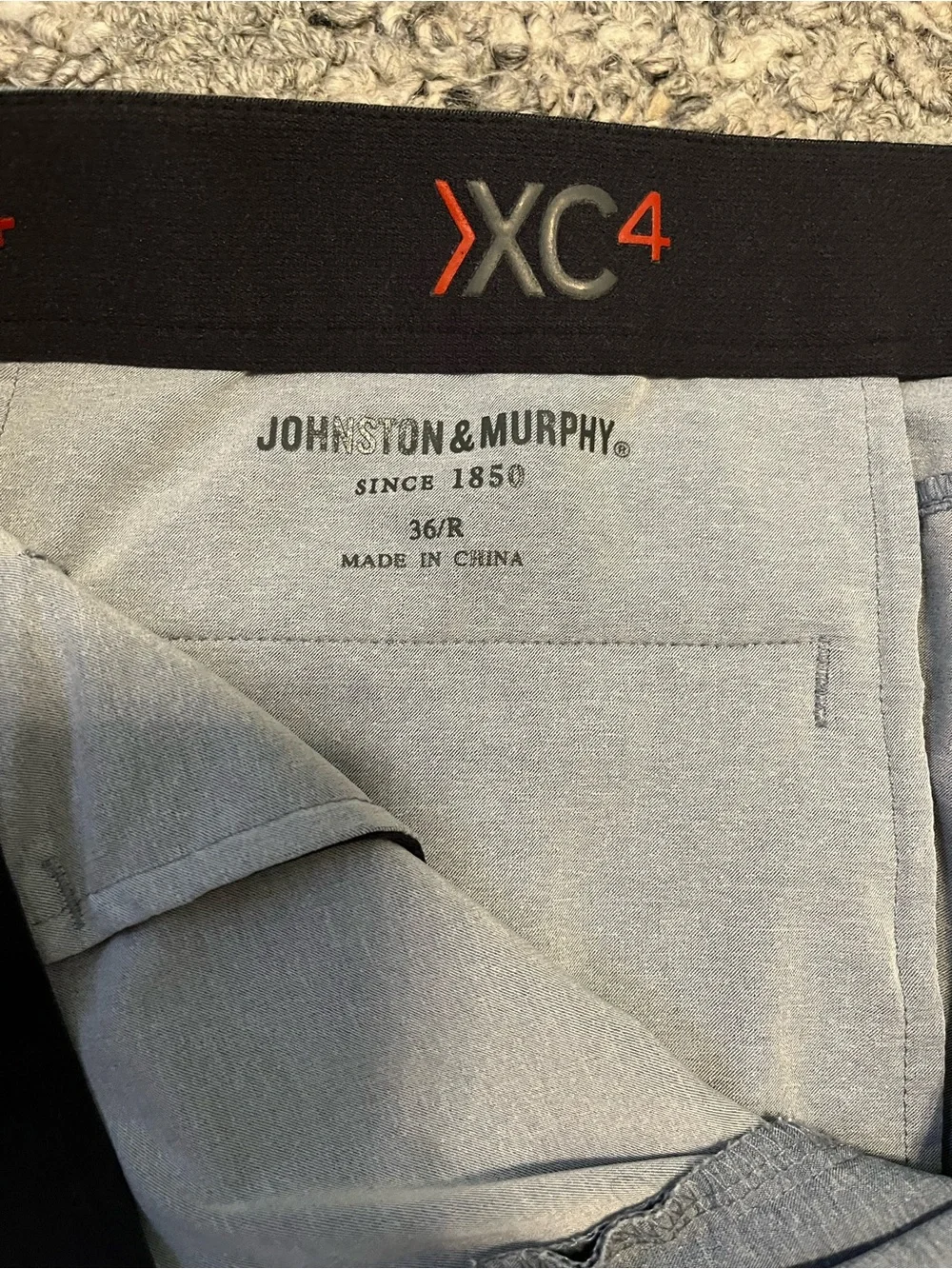 Johnston & Murphy Light Gray Performance Flat-Front Shorts